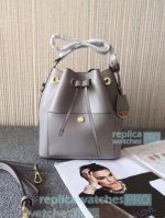 New Top Quality Copy Michael Kors Genuine Leather Grey Bucket  Women's Bag